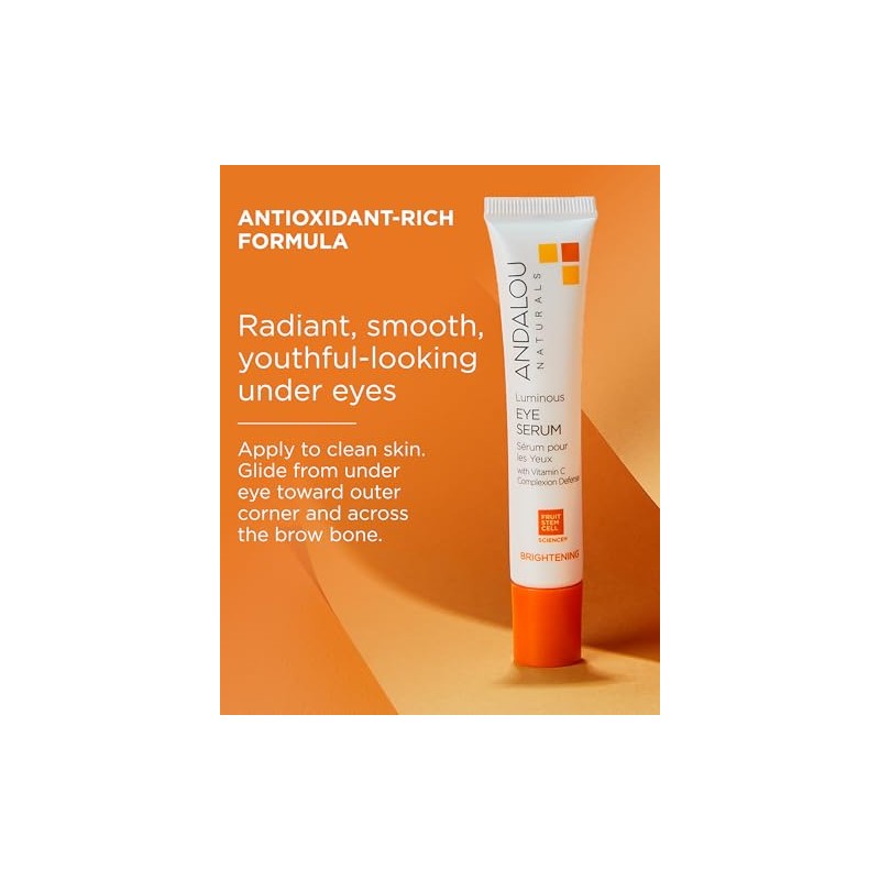 Andalou Naturals Luminous Eye Serum, 0.6 Fluid Ounce