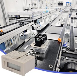 Digital Electronic Counter, Pulse Counter, Life Counter, Digital Counter Length Counter, Wheel Roller, LCD Display, Frequency Time Relay with 6-Digit LCD Display, AC 110-220 V, H7Et BVM (0.0 hours)