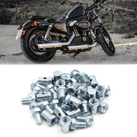 sourcing map Pack of 20 5 mm Thread 7 mm Bucket Motorcycle Scooter Brake Cable Wire Solderless Nipple Screws