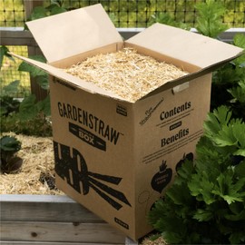 HealthiStraw GardenStraw Mulch Box, 2 cu ft (8 lb) – All-Natural, Sustainable Wheat Straw for Gardens, Lawn Seeding – Water-Conserving, Weed-Suppressing – Cleaned, Zero Plastic Package