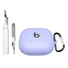 [3 in 1] Silicone Case Compatible with Beats Powerbeats Pro 2 with Keychain, Soft Resistant Shockproof Protective Case for Powerbeats Pro 2 with Cleaning Kit for Women Men