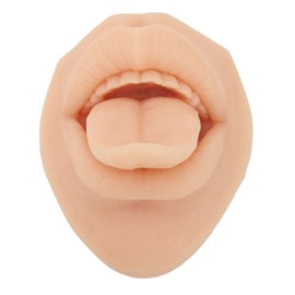 Yechiry Soft Silicone Tongue Mouth Model Flexible Reusable Tongue Piercing Exercise Model Silicone Mouth Tongue Model
