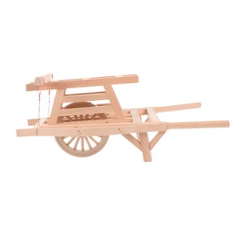 Kisangel 1PC Mini Cart Model Ancient Style Wooden Micro Landscape Decor for Mini Gardens Succulent Displays and Home Office Decoration for Sharing with Friends