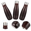 DOITOOL 3pcs Wooden File Handle with Metal Collars for Garage