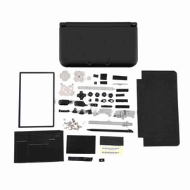Full Housing Case, All in One 3DS XL Shell Replacement with Buttons and Internal Parts Easy to Install 3DS XL Case Kit for Modding Projects (Black)
