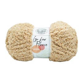 Lion Brand Yarn Go for Fleece Sherpa Jumbo Yarn for Knitting, Crocheting, and Crafting, 1 Pack, Honey