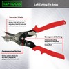 9" Left Cutting HVAC Tin Snips - Heavy Duty Sheet