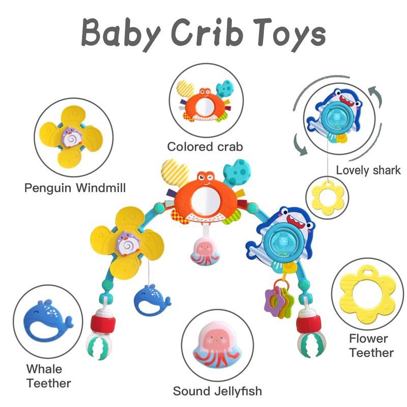 Eners Baby Play Arch Crib Toys, Activity Arch Toy, Crib