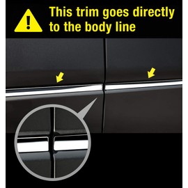 Made in USA! Compatible with 2009-2014 Ford F150 Crew Cab 6.5" Short Bed Without Fender Flare Groove Insert Line Trim 1/2" Wide 12PC