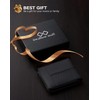 swallowmall Mens Wallet RFID Genuine Leather Slim Bifold Wallets for