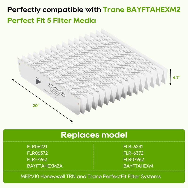 BAYFTAHEXM2 MERV 13 Air Filter - 20''x25''x5'' Expandable Replacement for