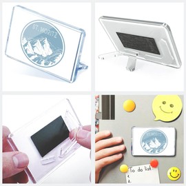 Classic Rectangle Magnet with Stand - St Moritz Ski Switzerland Mountains Skiing - Fridge Locker Office Whiteboard Toolbox #59035