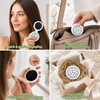 20 Pcs Volleyball Mini Detangler Brush with Mirror, Folding Hairbrush