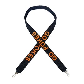 Lashicorn Beaded Purse Strap Oklahoma Black and Orange State College Game Day Clear Handbag Replacement Strap Stadium Football University 49” Gold Hardware Clips