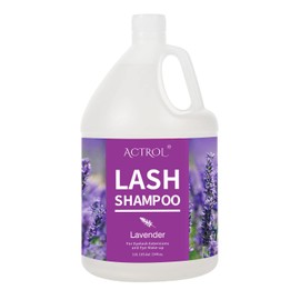 ACTROL Eyelash Extension Cleanser Gallon Lavender 3.8L Natural Lash Extension Shampoo Professional Eyelid Foaming Cleanser Paraben & Sulfate Free Non-lrritating with Salon and Home Care