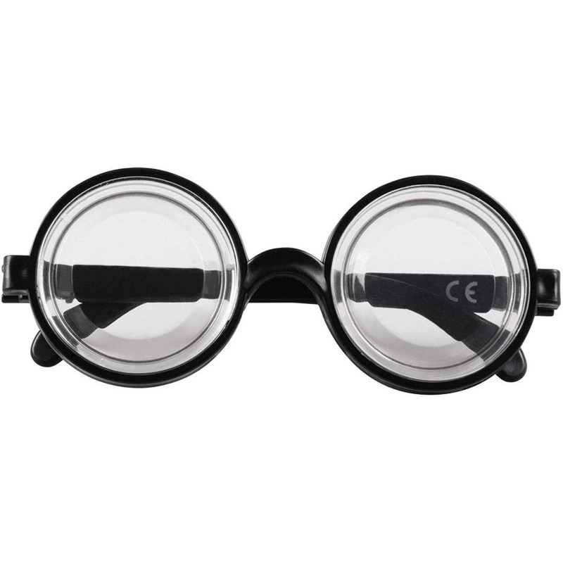 LR Supplies Black Nerd Glasses Round Thick Geek Fancy Dress
