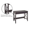 ClosetMaid X-Frame Design Writing Desk Console Table with Drawers, Black