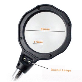 Tabletop 3.5x 12X Helping Hand Alligator Clip LED Magnifying Lamp Soldering Iron Jewelry Stand Lens Desk Adjustable Light Black