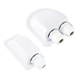 EPLZON IP68 Waterproof ABS Solar Cable Entry Screw, Single/Double Solar Panel Cable Grommet Roof Guide for Motorhomes, Caravans, Ships (Pack of 2)