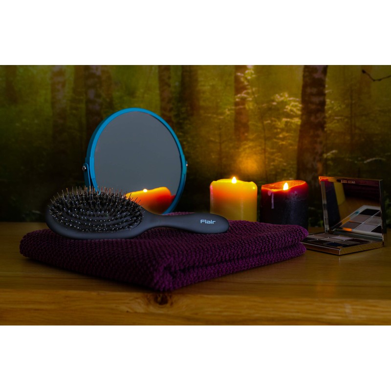 Flair Brush Boar Bristle Hair Brush with Soft Touch Handle,