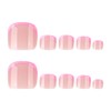 24 Pcs Nude Pink Press On Toenails for Women,YEFIUO Acrylic