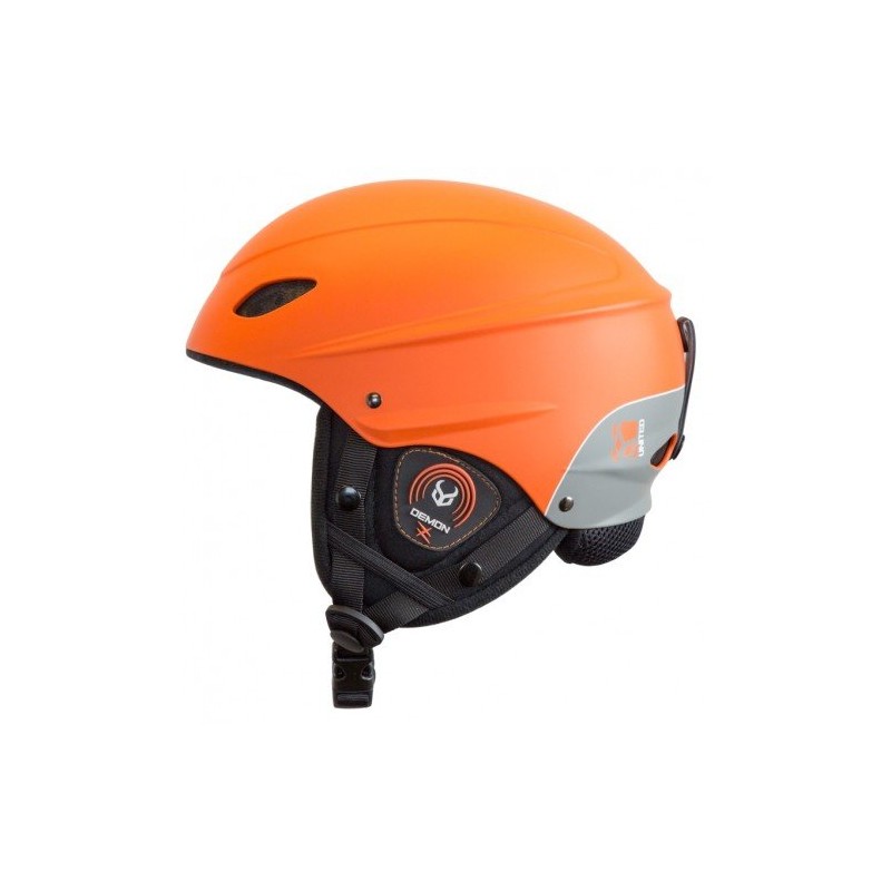 Phantom Helmet with Audio and Snow Supra Goggle (Orange, Small)