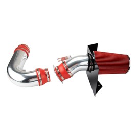 PHILTOP Cold Air Intake Red Tube Compatible With Ford F150 1997-2003 5.4L, Ford F150 1997-2003 4.6L, Ford Expedition 1997-2003 4.6L, Ford F250 1997-1999 5.4L, Red