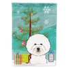 Caroline's Treasures BB1589GF Christmas Tree and Bichon Frise Garden Flag,