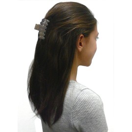 Set of 3 Mid Size Celluloid Plastic Hair Claws for Medium Thick Hair DB864100-3