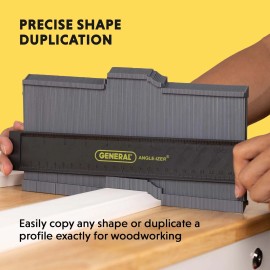 General Tools 10 Inch Locking Contour Gauge Shape Duplicator with Extra Long Pins for Woodw...