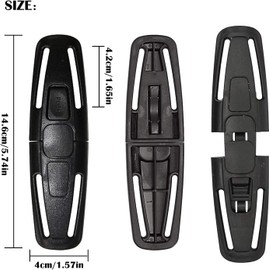Paquete de 2 Clip de Cinturón de Seguridad,Clip de Arnés para Asiento de Coche, Cinturón de Seguridad Protector Ajustable, Arnés de Pecho para Asiento de Coche Protector Ajustable Abrazadera