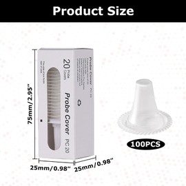 100 Stück Braun Thermoscan Schutzkappe,Braun Fieberthermometer Ohr,Braun Thermoscan Lf20 Schutzkappen,Braun Fieberthermometer Schutzkappen,Geeignet Für Braun- Und Andere Thermometertypen