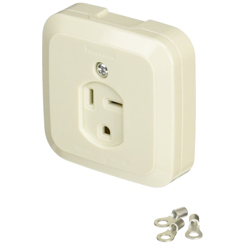 Panasonic WK3730W Small Grounding 2P30A Square Outlet 250V White