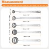 sourcing map 5pcs Single Measuring Spoon Set 1/4 1/2 1