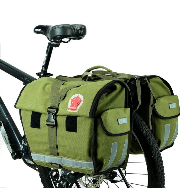 ArcEnCiel Bike Bag Bicycle Panniers Water-Resistant Large Capacity Rack Trunks Rear Seat Carrier Pack - Rain Cover Included