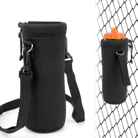 Linkidea Water Bottle Carrier with Fence Hook Compatible with Gatorade Plastic Squeeze 32oz, YETI Rambler 18oz, Sport Waterbottle Sling Bag Holder with Shoulder Strap for Baseball, Tennis