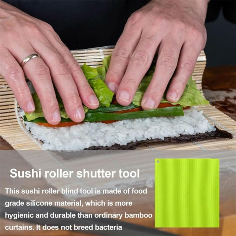 LIUHUIZEYU Kitchen Sushi Rolling Mat, Non Stick Sushi Making Mat,