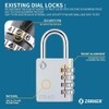 [ZARKER XD40] Heavy Duty Outdoor 4-Digit Combination Padlock for Locker,