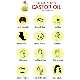 Onisavings Home Health Castor Oil 100% Pure - For Dry Skin, Hair Growth, Eyelash & Eyebrow Fortifying, Nail Strengthening, Skin & Face Nourishing Beauty (16oz)