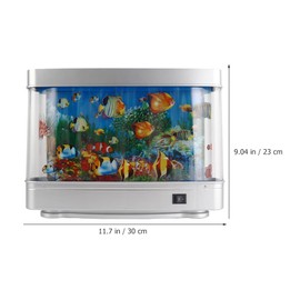 Uonlytech Fake Aquarium Decorative Lamp Aquarium Night Light Artificial Fish Tank Night Light Use (US Plug)