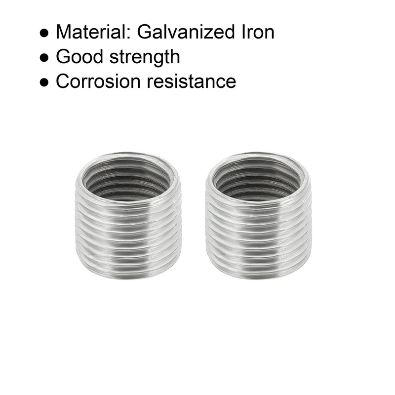 sourcing map Pack of 5 Thread Reducing Nuts Insert M12