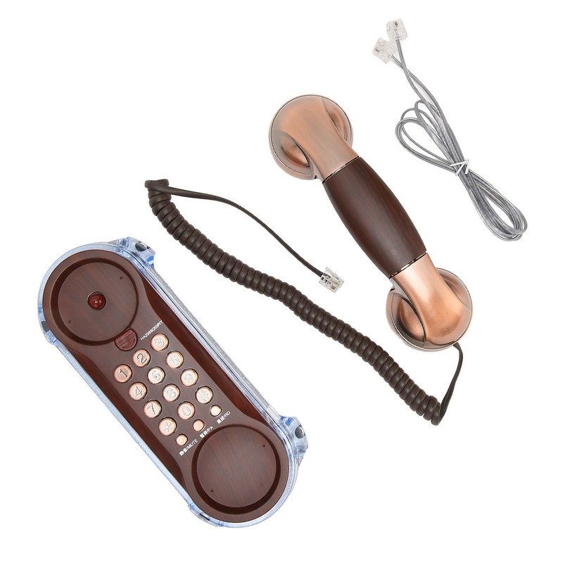 Retro Landline Phone Corded Home Phone Wall Mount Flash Phone