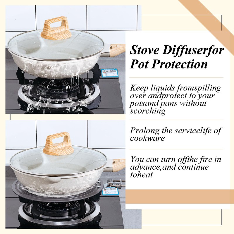 Tujoe 2 Pcs Simmer Plate for Gas Stove 11 Inches