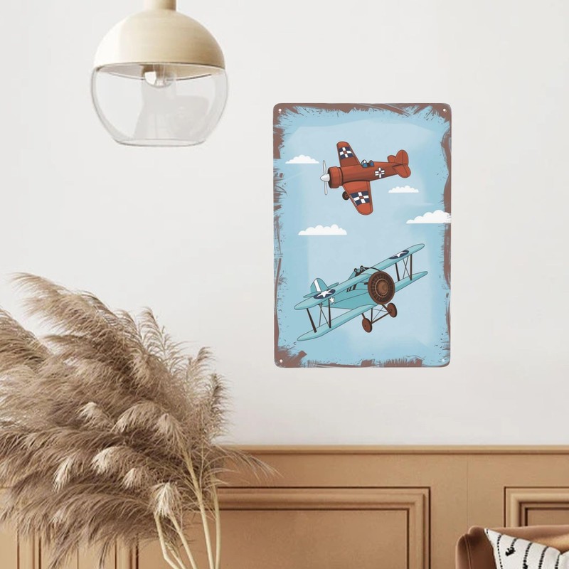 Airplanes Lovers Gift Metal Tin Sign 8x12 Inch Aviation Hangar