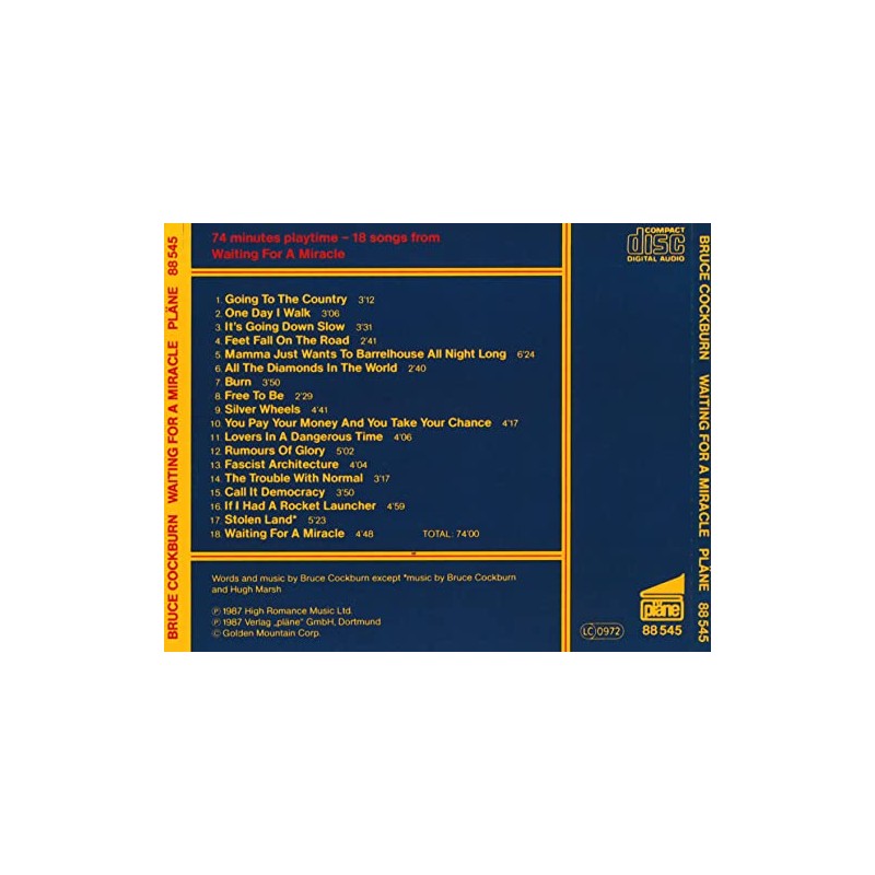 Bruce Cockburn - Waiting for a Miracle - Singles 1970-1987