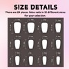 24pcs Gradient Pink Nails - Medium Length False Nails with