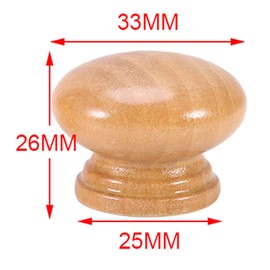 Natural Wooden Handle Furniture Knob Round Wooden Knobs 10 Pieces Mushroom Furniture Handle Natural Wood for Kitchen Cabinets Drawers Cabinet Doors (L 33mm), Default, Fashion