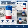 12V Submersible Bilge Pump for Boats – Compact Marine Water