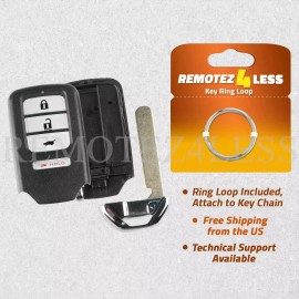 Remotez4less For 2016 2017 2018 2019 Honda Pilot Replacement Remote Fob Shell Case Pad 4b