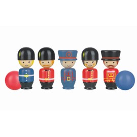 London Character Wooden Skittles - Bowling Set Skittles Game for Kids, Indoor and Garden Toys - Wooden Toys for 2 Year Olds, Toddler - Early Development & Activity Toys by Orange Tree Toys